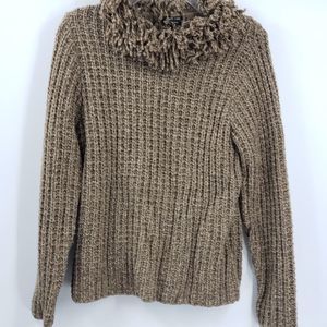 MAGIC LINE Brown Knitted Turtle Neck Sweater WOMENS (M)